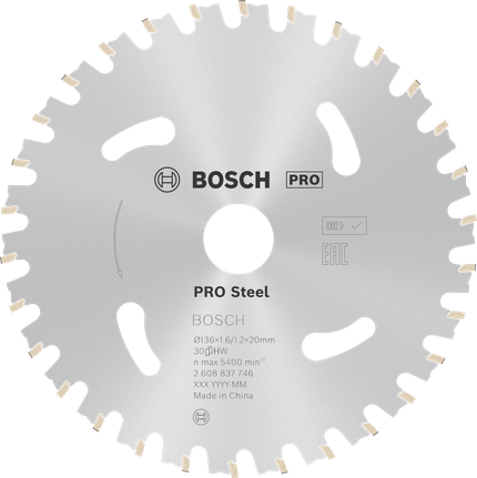 Bosch PRO Steel 无绳圆锯片，30 齿。.