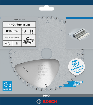 BoschPRO铝制圆锯片165×1.8×20毫米.