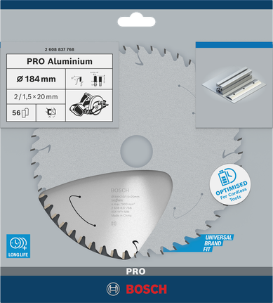 Bosch PRO 铝制 184×2×20 毫米圆锯片。.