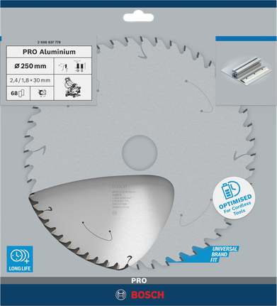 Bosch PRO 铝 250×2.4×30 毫米锯片。.