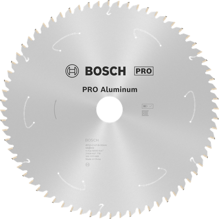 适用于无绳锯的BoschPRO 铝制圆锯片 250 毫米。.