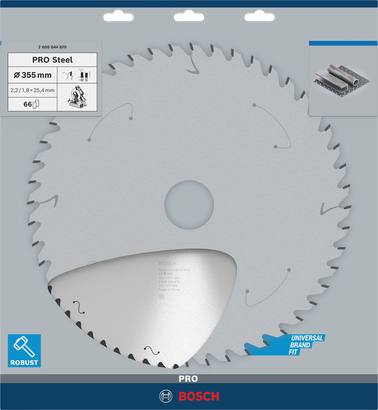 Bosch PRO Steel 355 毫米圆锯片 T66。.