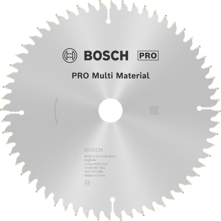 Bosch PRO 多材料圆锯片 T60。.