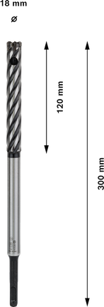 Bosch PRO SDS plus 钢筋切割机钻头，直径 18 毫米。.