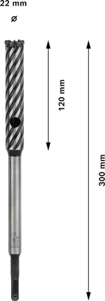 Bosch PRO SDS plus 钢筋切割机钻头 22 x 300 毫米。.