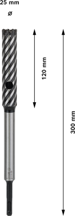 Bosch PRO SDS plus 钢筋切割机钻头，直径 25 毫米。.