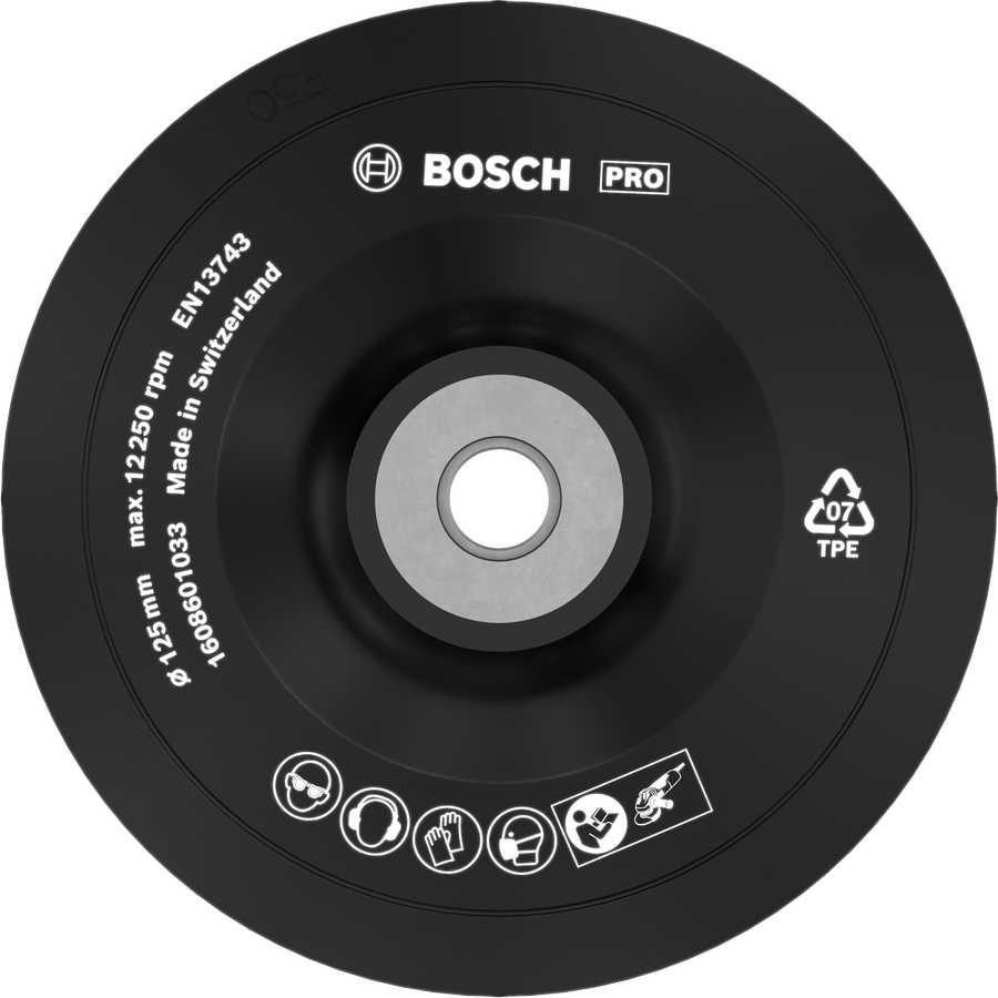 适用于角磨机的Bosch PRO Backing Pad Soft 125 毫米。.