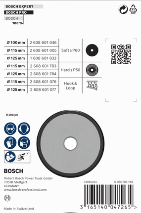 BoschPRO 软质背衬垫 100 毫米 M10 用于打磨。