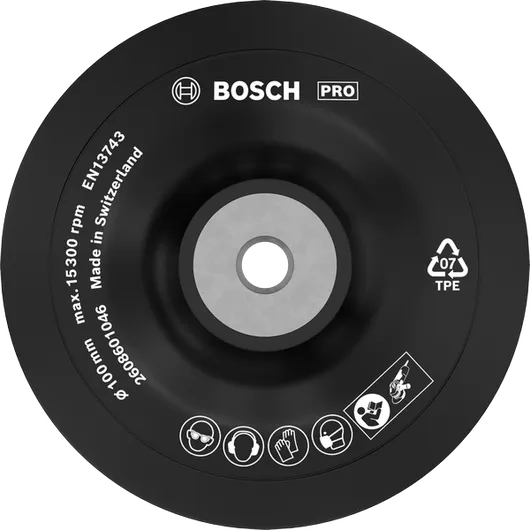 适用于角磨机的Bosch PRO Backing Pad Soft 100 毫米。.