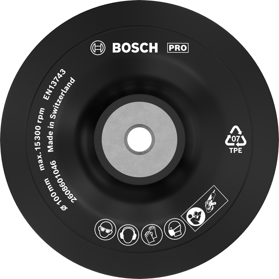 适用于角磨机的Bosch PRO Backing Pad Soft 100 毫米。.