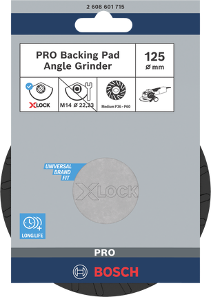 BoschPRO 背衬垫 125 毫米 X-Lock.