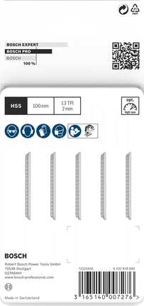 BoschPRO Plastics T101A 曲线锯刀片 100 毫米 5 件.