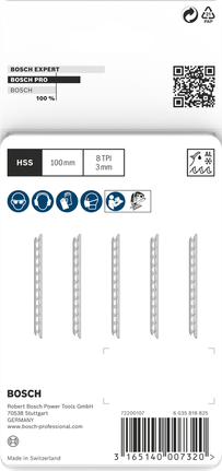 BoschPRO 铝制曲线 T227D 曲线锯刀片 100 毫米 5 件.