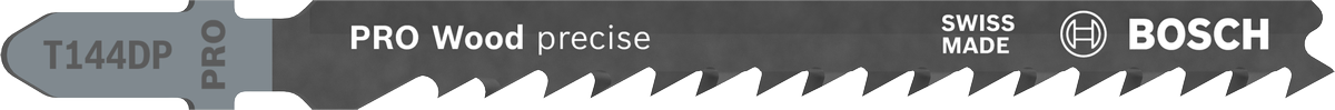 Bosch PRO Wood 精密 T144DP 曲线锯刀片，可实现干净切割。.