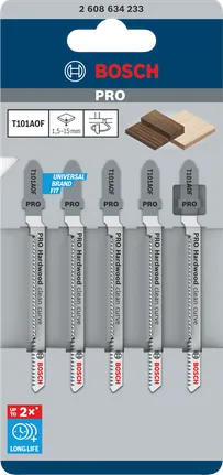 BoschPRO 硬木清洁曲线曲线锯刀片 83 毫米 5 件.