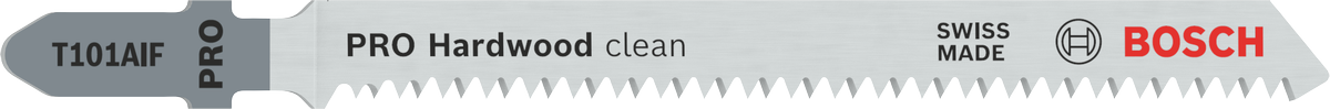 Bosch PRO Hardwood clean T101AIF 曲线锯刀片可实现精确切割。.
