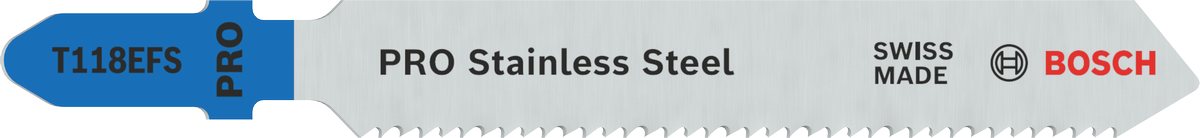 Bosch PRO 不锈钢 T118EFS 曲线锯刀片，波浪形套装。.