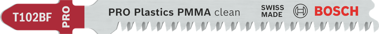 BoschT102BF 曲线锯刀片，用于干净地切割 PMMA 塑料。.