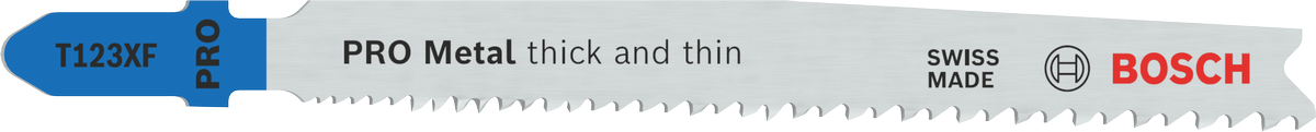 Bosch PRO Metal 厚薄型 T123XF 曲线锯刀片。.