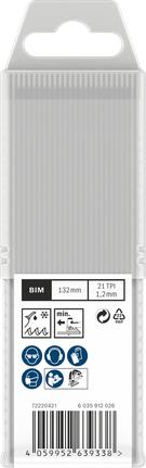 BoschPRO 金属管道型材 T321AF 曲线锯锯条 132 毫米 25 件.