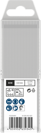 BoschPRO 金属 T321BF 曲线锯锯条 132 毫米 25 件.