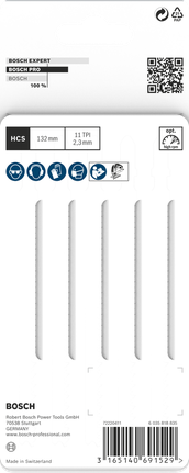 Bosch PRO 曲线锯刀片 132 毫米 5 件。.