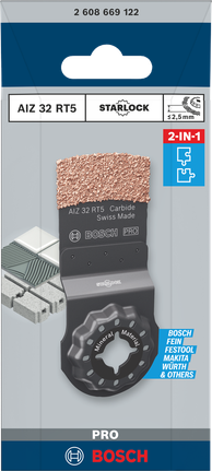 Bosch PRO AIZ 32 RT5 多功能刀片 2.5 x 32 毫米。.