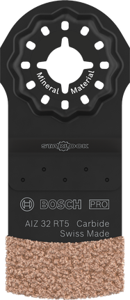 带有硬质合金刀刃的Bosch PRO AIZ 32 RT5 多功能工具刀片。.