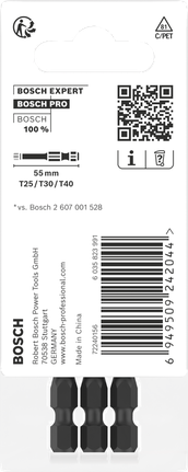 BoschPRO T 冲击钻头 T25 T30 T40 55 毫米 3 件.
