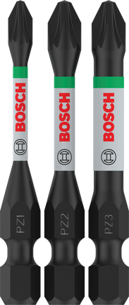Bosch PRO PZ 冲击钻头 PZ1 PZ2 PZ3 55 毫米套装。.