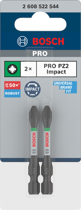 BoschPRO PZ2 冲击钻头 55 毫米 2 件装.
