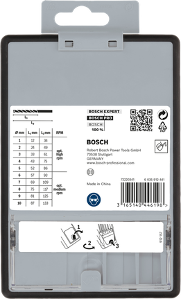 Bosch PRO Metal HSS-G 麻花钻头套装 10 件。.