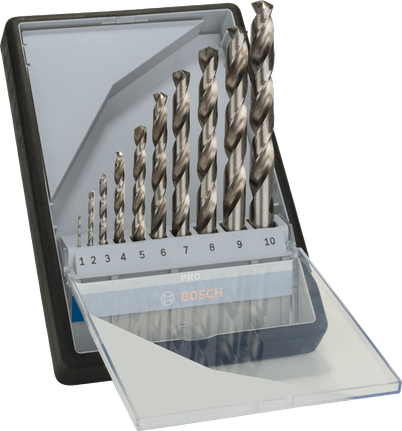Bosch PRO 金属 HSS-G 麻花钻头套装 10 件。.