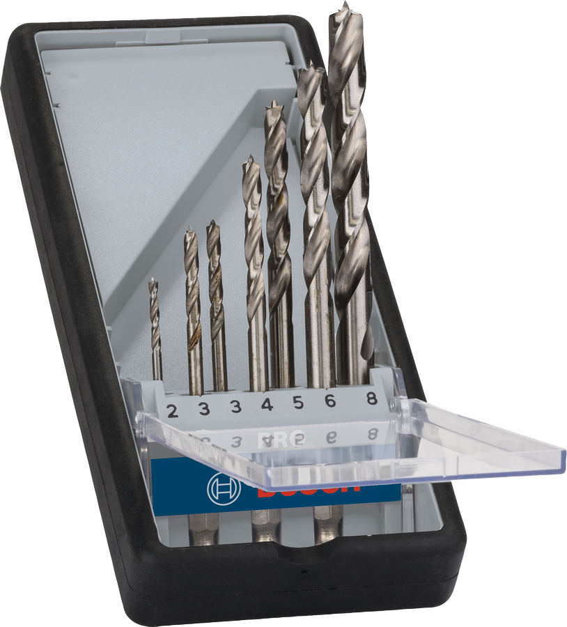 Bosch PRO 木材 HSS 尖头钻头套装 7 件。.