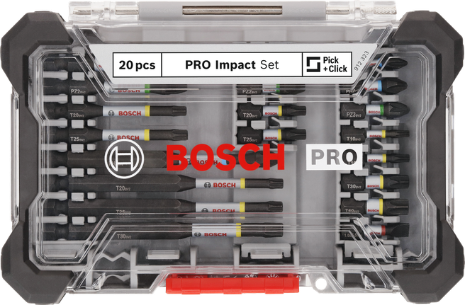 Bosch PRO 冲击螺丝刀头套装 20 件。.