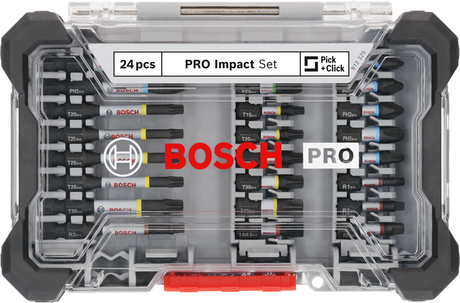 Bosch PRO 冲击螺丝刀头套装 24 件。.