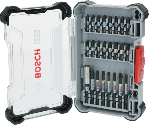 BoschPRO 冲击螺丝刀头套装 24 件套，带收纳盒.