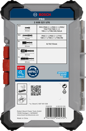 BoschPRO 冲击螺丝刀头套装 33 件.