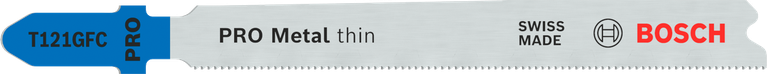 Bosch PRO Metal 薄型 T121GFC 曲线锯刀片适用于精细金属切割。.