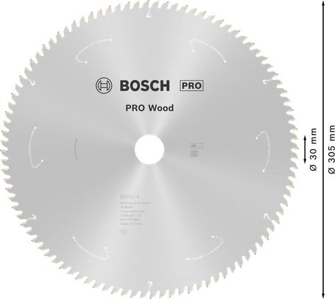 BoschPRO 木材圆锯片 305mm T60。.