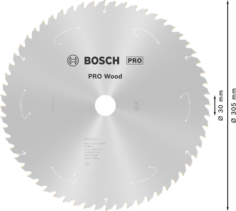 Bosch PRO Wood 305 毫米圆锯片，96 齿。.