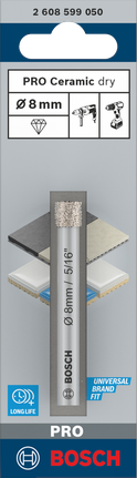Bosch PRO 陶瓷干钻头 8×66 毫米。.