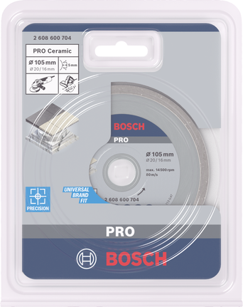 Bosch PRO 陶瓷金刚石磨盘 105×20/16 毫米。.