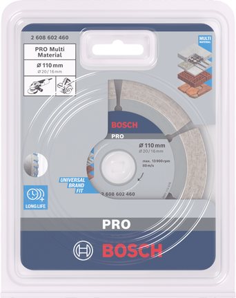 BoschPRO 多材质金刚石磨盘 110×12 毫米.