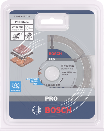 BoschPRO Stone 金刚石磨盘 110×20/16 毫米.