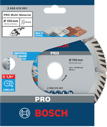 Bosch PRO 多材质金刚石圆盘 150×22.23 毫米。.