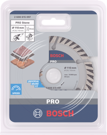 BoschPRO Stone 金刚石磨盘 110×20/16 毫米.