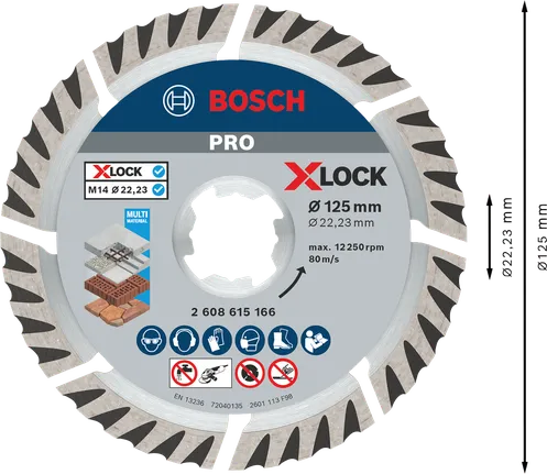 Bosch PRO 多材质金刚石圆盘 125 毫米 X-Lock。