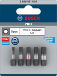 BoschPRO H 冲击六角批头套装 5 件套.