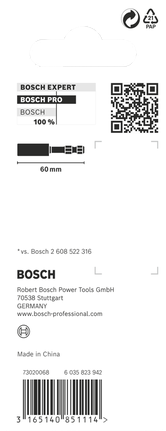 BoschPRO 标准型冲击钻头座 60 毫米。